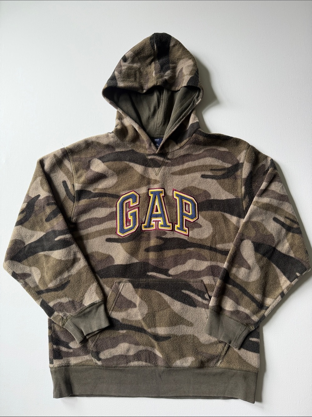 Gap Boys Camouflage Fleece Logo Hoodie - SZ: (XL) 12